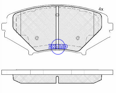 Almofada de freio MAZDA RX 8 (SE17) FMSI: D1009-7913 OEM: F1Y1-33-23ZB WVA: 24042, F1009